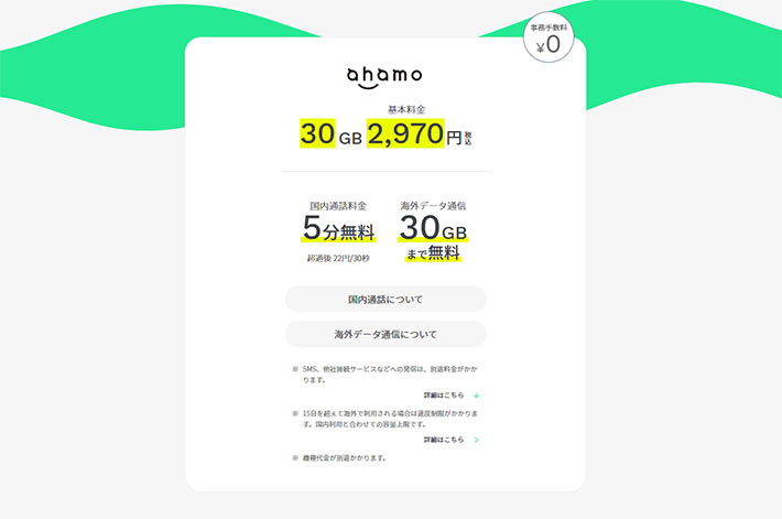 ahamo料金表