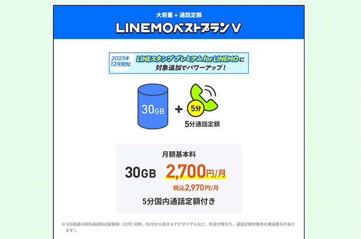 LINEベストプランV