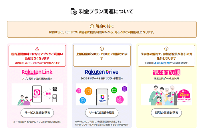 料金プラン関連について