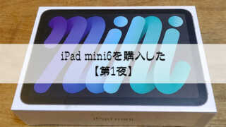 iPad mini6を購入した【第1夜】