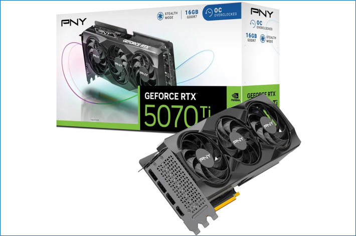 PNY「GeForce RTX 5070 Ti 16GB Overclocked Triple Fan VCG5070T16TFXPB1-O [PCIExp 16GB]」